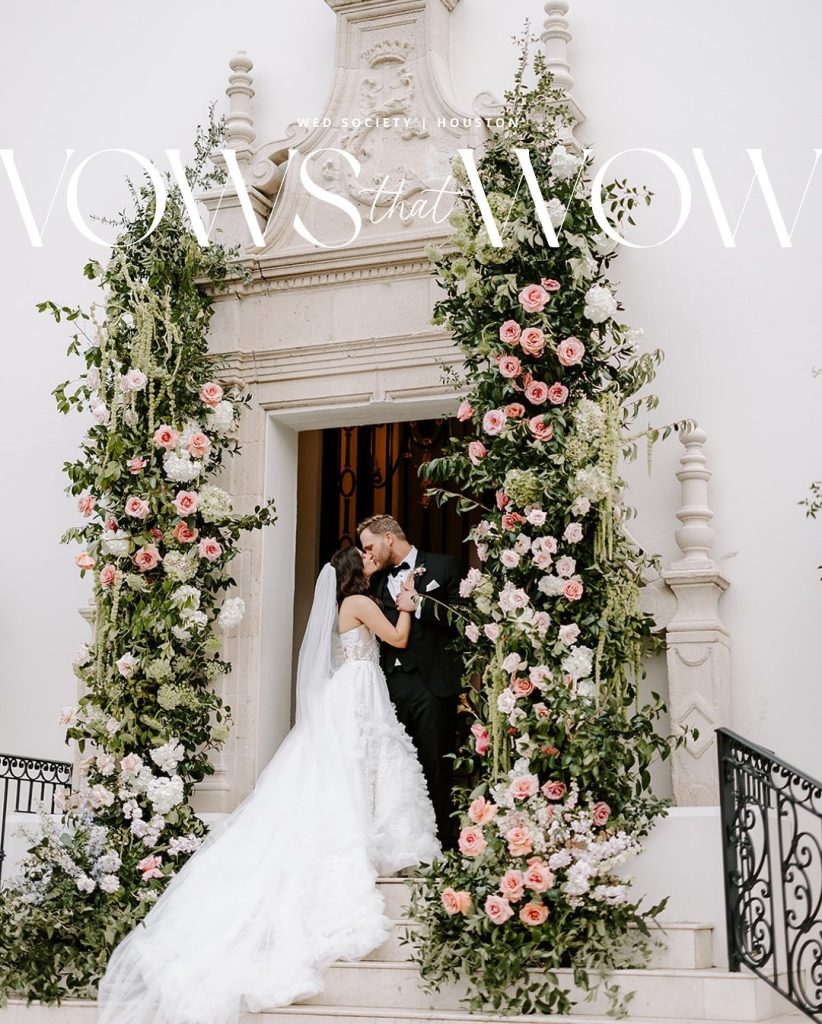 ✨Vows that Wow | Special Feature✨⁠ Kelsey & Ryan’s Whimsical Wedding chateaunouvelle⁠ ⁠ Details we love:⁠ 🕊️Kelsey’s dreamy gown from