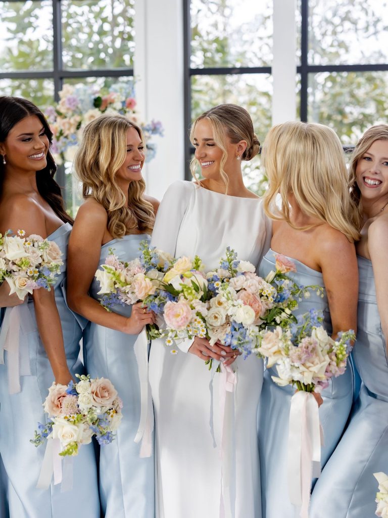 ⁠Abby & Tyler had more than just something blue! From dreamy pastel florals by brambleandbee to moments spent Dancing with